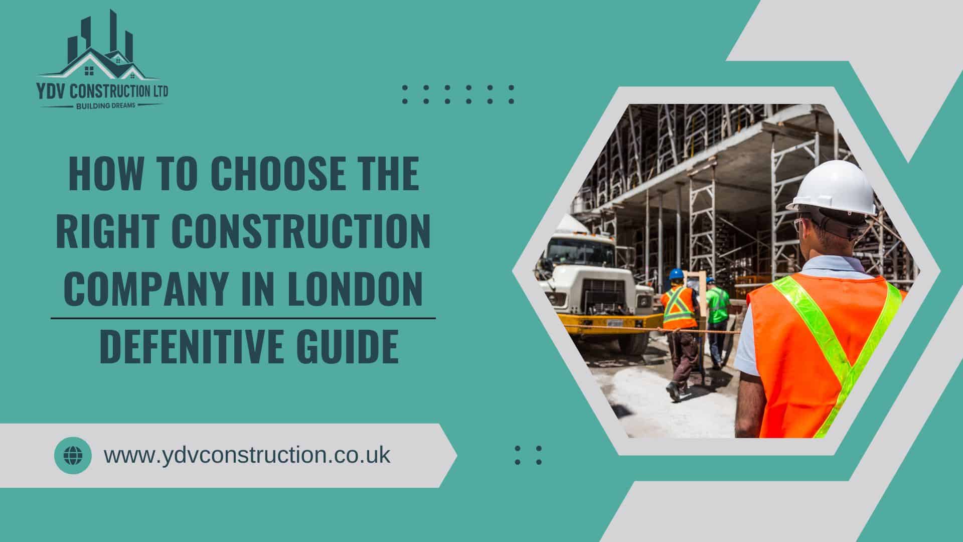 Construction workers on-site with safety gear in London